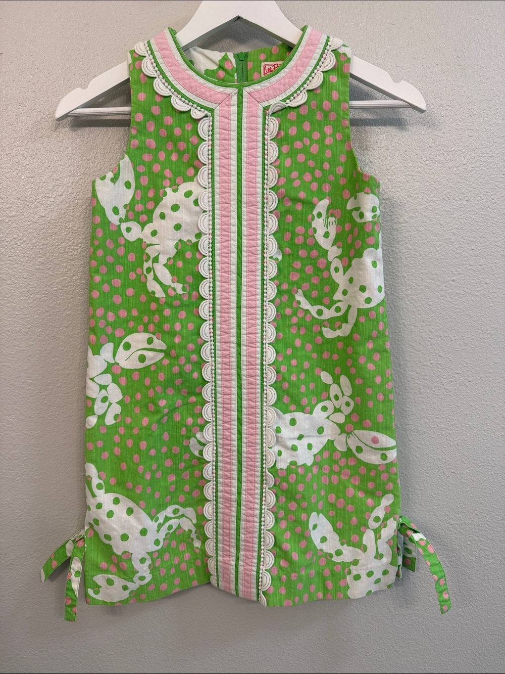 Lilly Pulitzer Girls Size 10 Little Lilly Shift Dress Muscle Beach Crab